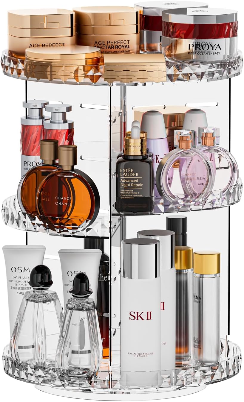 360Β° Rotating Makeup Organizer Stand