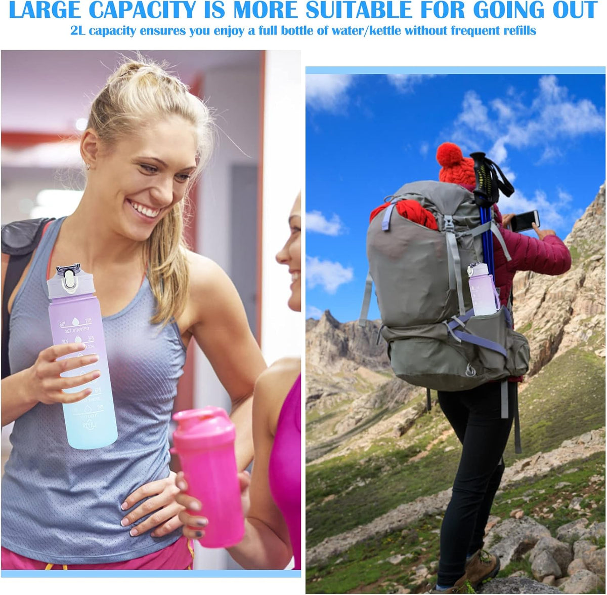 1pes Large 900ml Water Drinks Bottle Leakproof Sports Water Bottles with Handle for Fitness, Outdoor, Cycling, Gym, School & Office