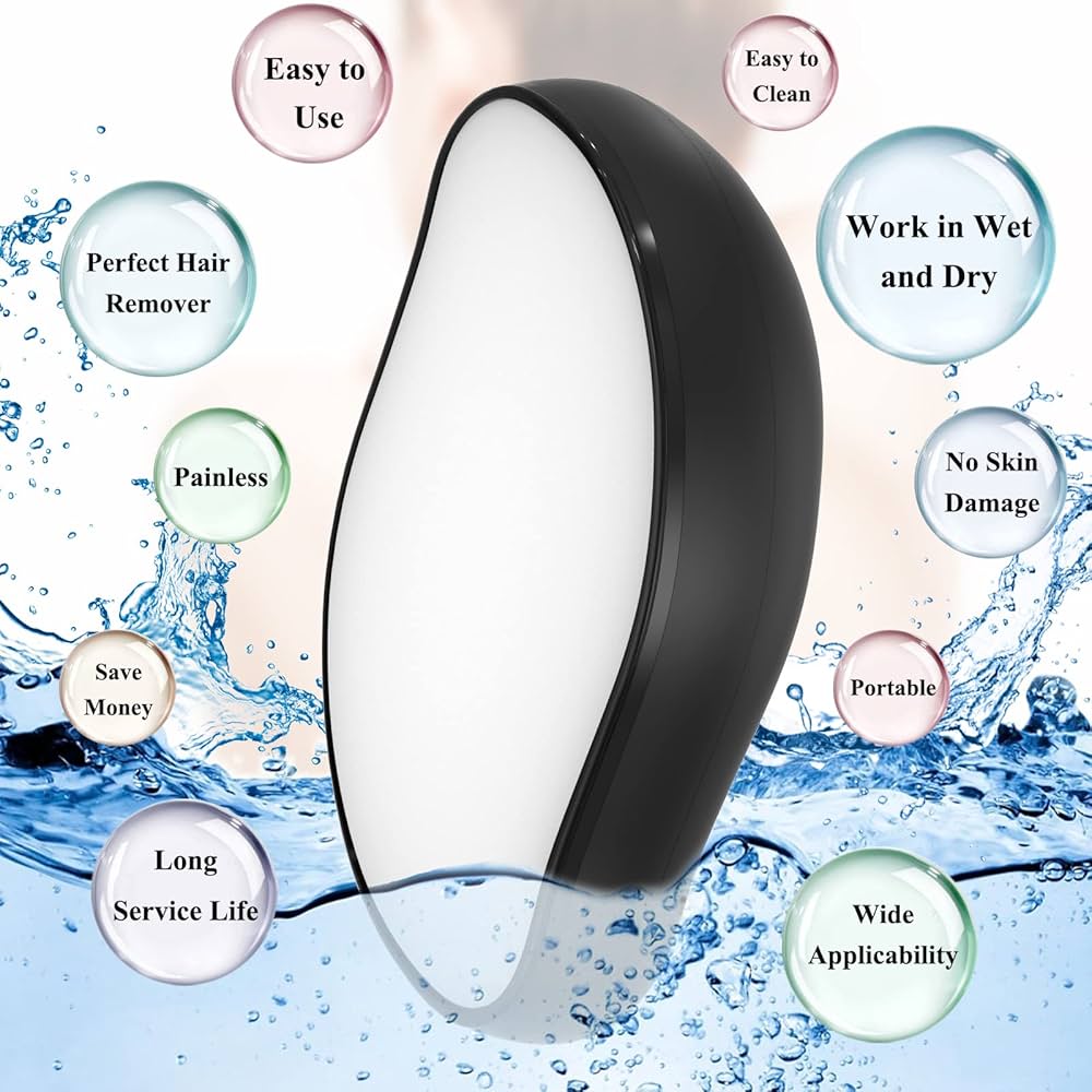 Crystal Hair Eraser, Portable Magic Hair Remover for Arms Legs Back, Painless Hair Removal for Women Apply to Any Part of the Body