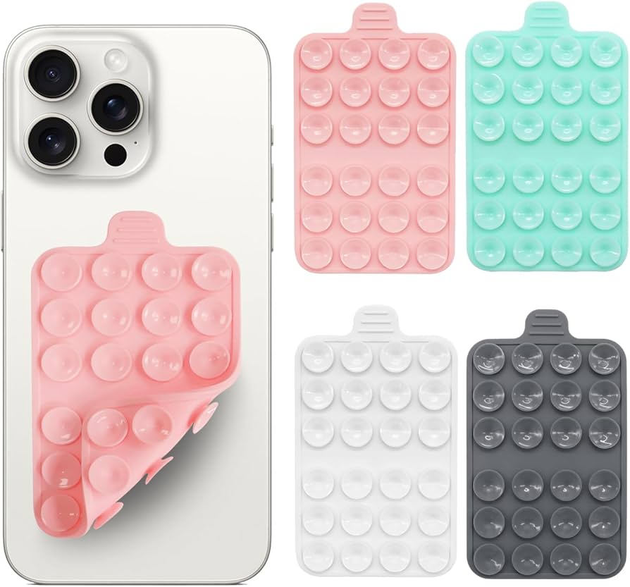 Silicone Suction Phone Case Mount, Phone Suction Holder Back of Phone Sticky Grip