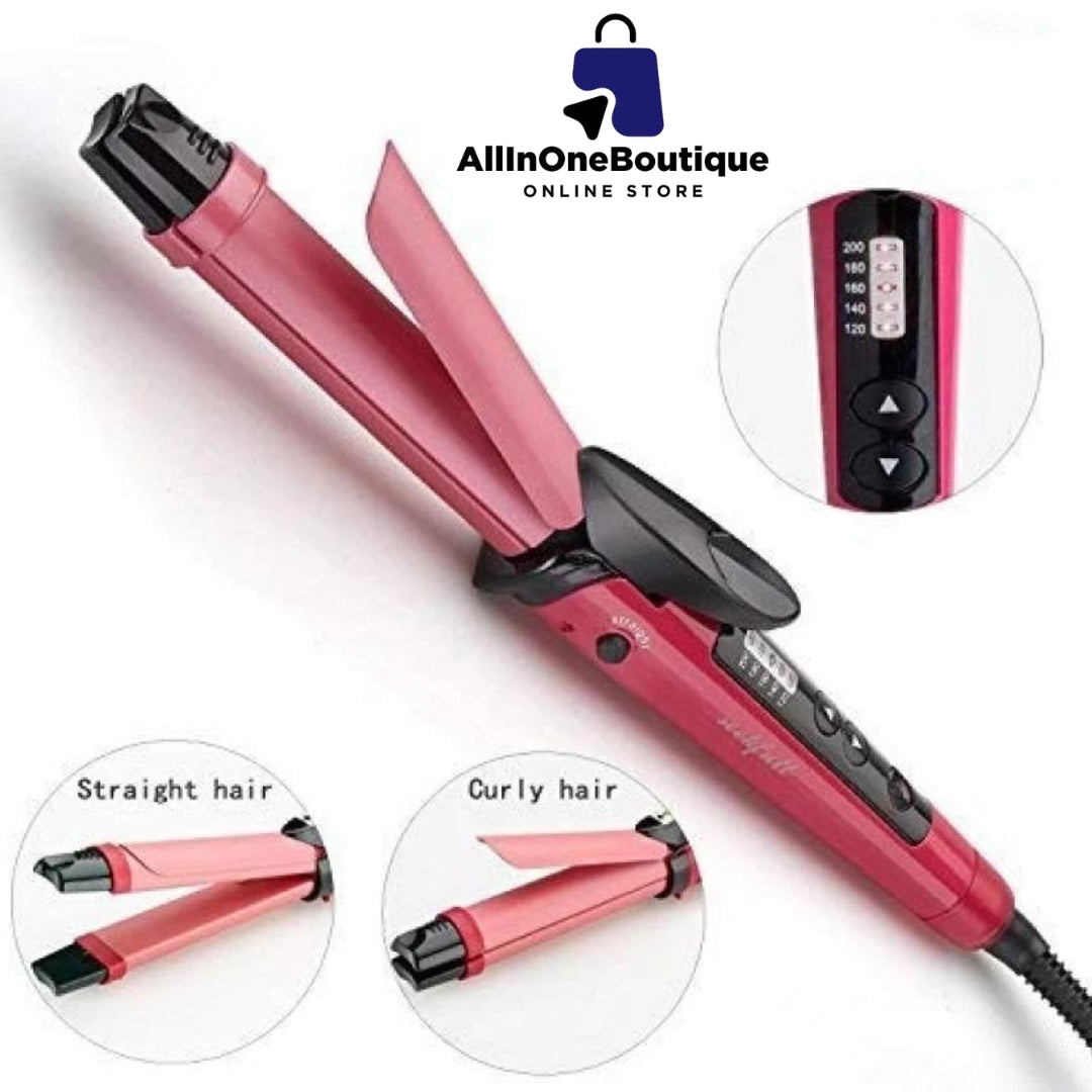2 in 1 Straightener Curler, Hair Styling Tools Hair Curler and Straightener
