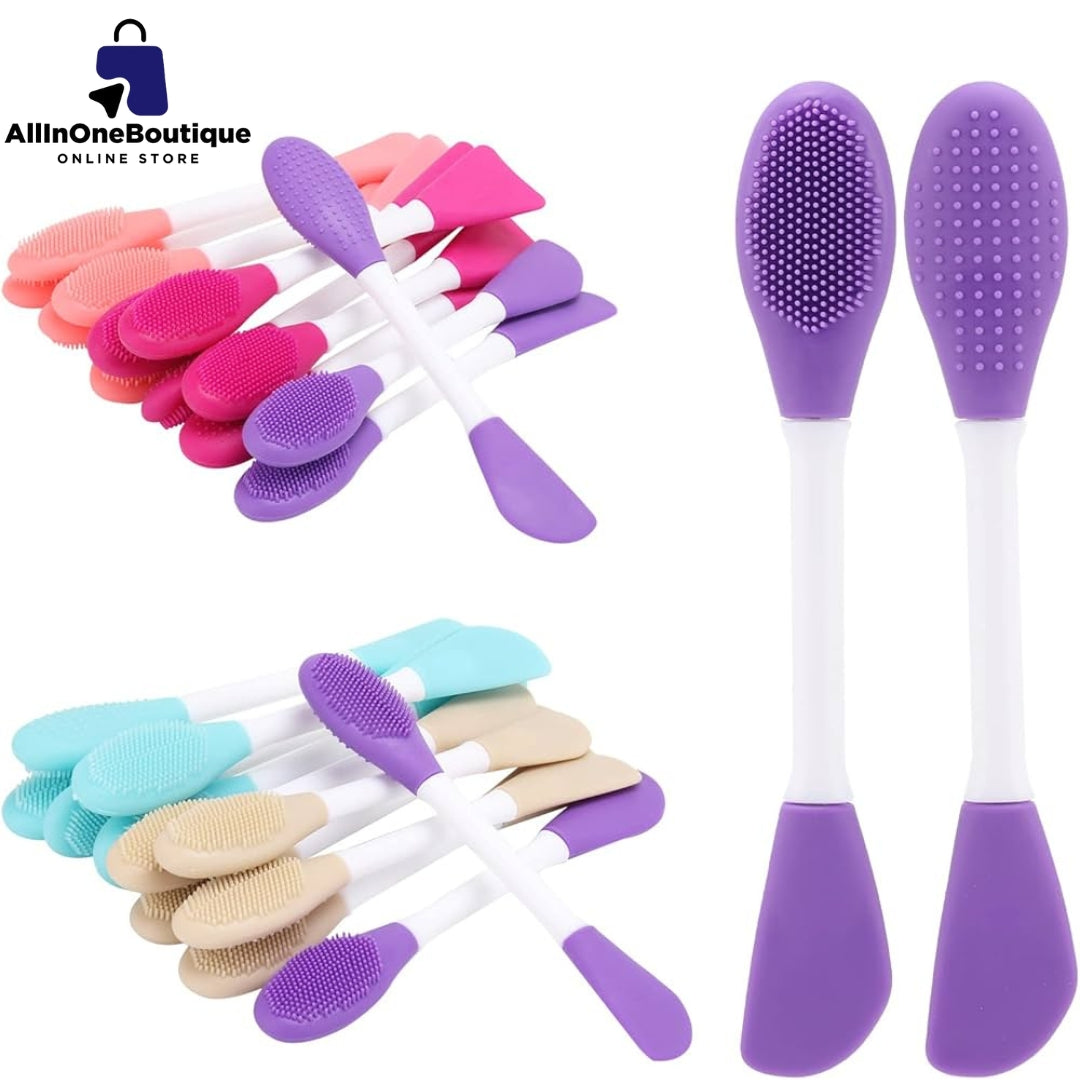 Silicone Face Mask Applicator, 2 in 1 Double-Sided Facial Scrubber Brush Tool