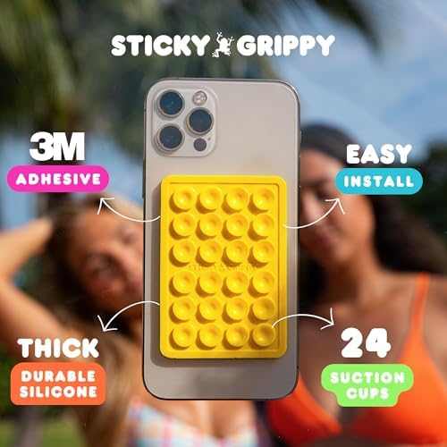 Silicone Suction Phone Case Mount, Phone Suction Holder Back of Phone Sticky Grip