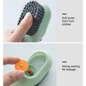 Soap Dispensing Cleaning Brush with Handle Scrubbing Reusable Washing Shoe Brush for Shoes Clothes Cleaning (Standard, shoe cleaning brush)