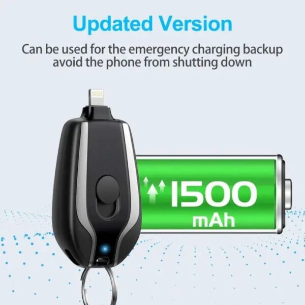 Keychain Portable Charger, Power Bank I Phone/type C Battery charger, Ultra