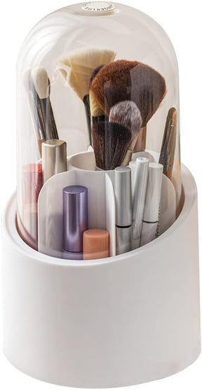 360° Rotating Makeup Brush Holders Organizer Lid Dust proof