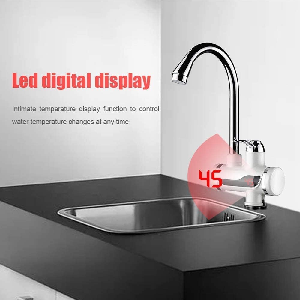 Tankless Electric Hot Water Heater Faucet, Digital Display, Instant Electric Water Geyser for Bathroom Household