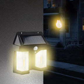 New Solar Sensor Light, , Wireless Dusk to Dawn Porch Lights Fixture, Waterproof Exterior Lighting