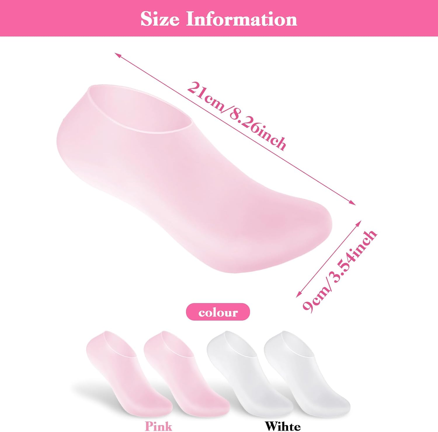 Silicon Gel Moisturizing Sock Pedicure Socks For Dry Cracked Feet Heel And Soften Rough Skin (Pair)