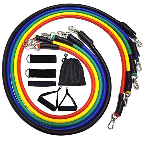 Power Resistance Bands for Workout for Women & Men (11pcs), Exercise Bands for Home and Gym Workouts.