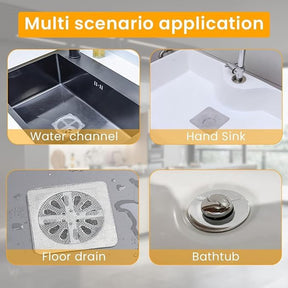 Drain Antimicrobial Sticker, Disposable Filter Net Sticker for Bathroom, Kitchen Drain (1 Pack 10 Pcs)