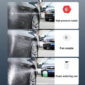 MRD Portable Powerful High Pressure 48v Lithium Cordless Wireless Car Wash Water Jet Foam Gun Car Washer 1 Batteries 1charger