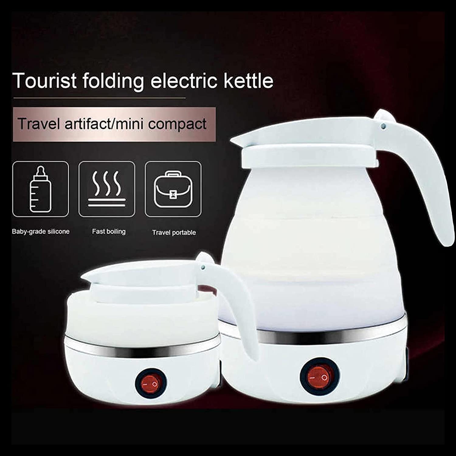 Foldable And Portable Teapot Water Heater Electric Kettle For Travel And Home