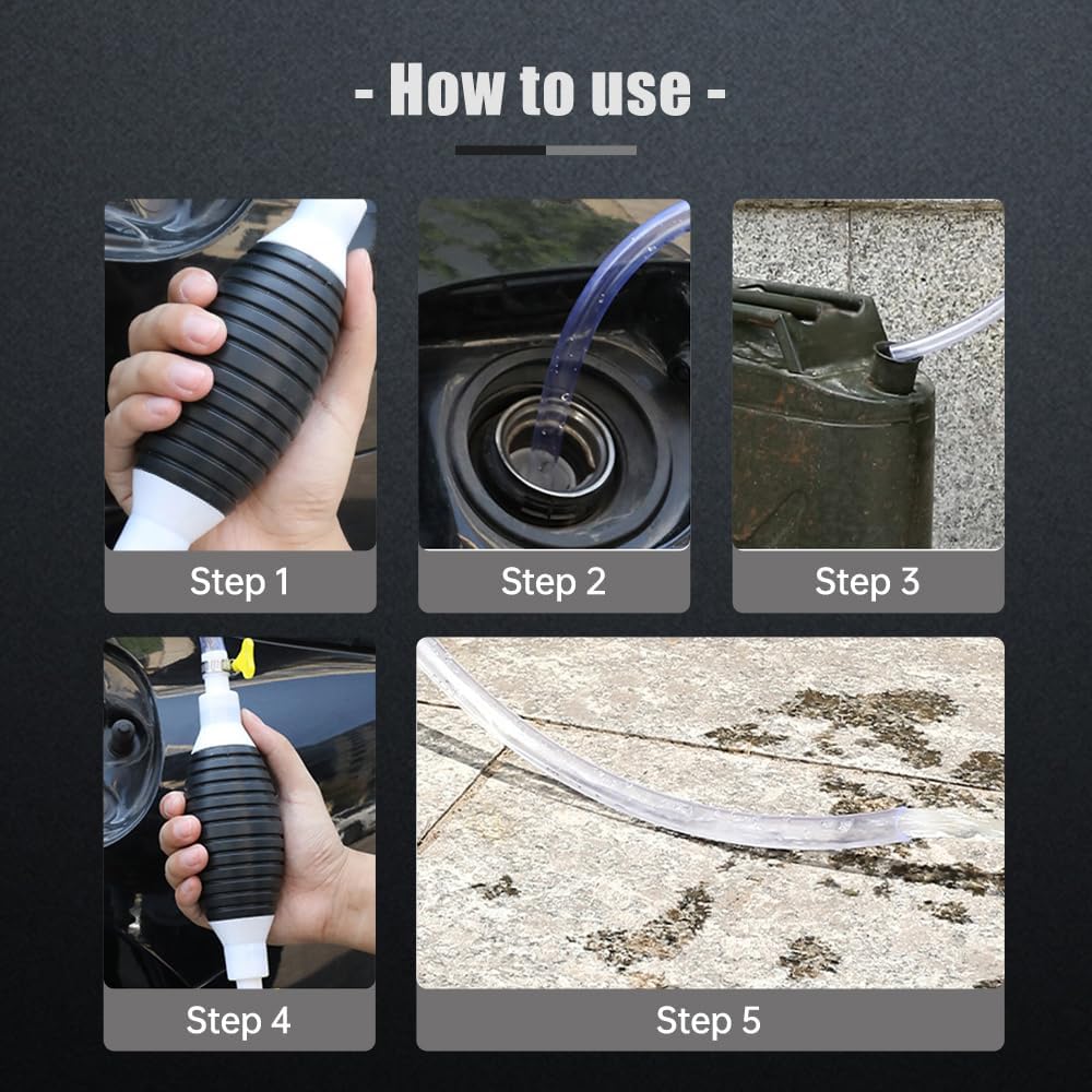 Multifunction Liquid Sucker, 2024 New Portable Siphon Pump for Gasoline Manual Fuel Transfer Pump