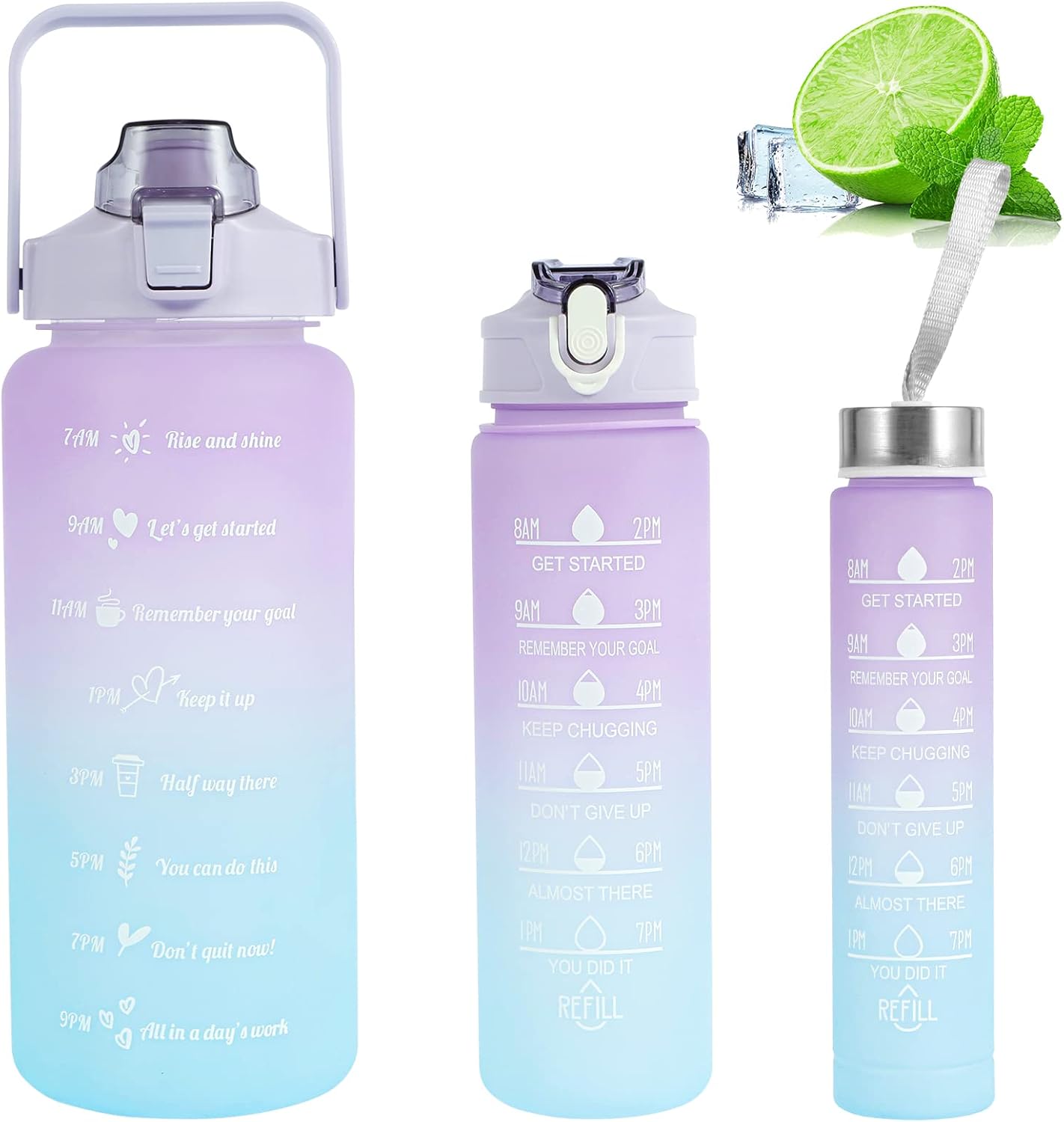 1pes Large 900ml  Water Drinks Bottle Leakproof Sports Water Bottles with Handle for Fitness, Outdoor, Cycling, Gym, School & Office