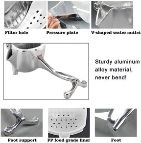 Aluminum Manual Juicer Heavy Duty Fruit Juicer (Aluminum)