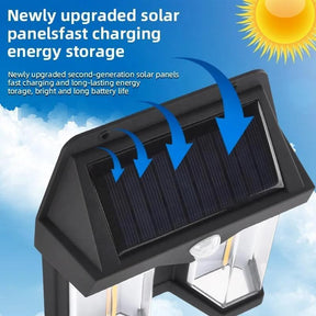 New Solar Sensor Light, , Wireless Dusk to Dawn Porch Lights Fixture, Waterproof Exterior Lighting