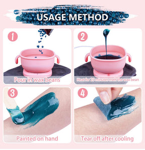 Professional Portable Silicone Wax Warmer Wax Beans Warmer Hair Removal Machine Foldable Wax Heater Sterilizer Wax Melting Pot