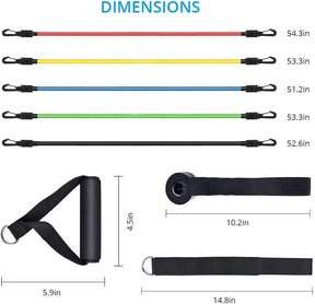 Power Resistance Bands for Workout for Women & Men (11pcs), Exercise Bands for Home and Gym Workouts.