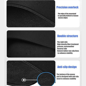Non-Slip Rectangle Mousepad, WIRESTER Shortcut Keys Mouse Pad for Home, Office and Gaming Desk