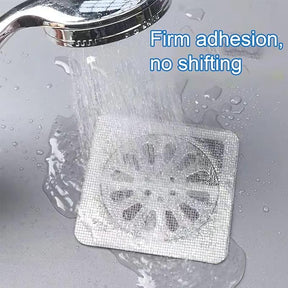 Drain Antimicrobial Sticker, Disposable Filter Net Sticker for Bathroom, Kitchen Drain (1 Pack 10 Pcs)