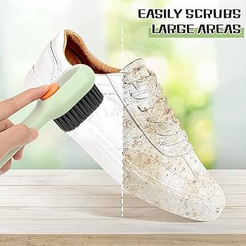 Soap Dispensing Cleaning Brush with Handle Scrubbing Reusable Washing Shoe Brush for Shoes Clothes Cleaning (Standard, shoe cleaning brush)