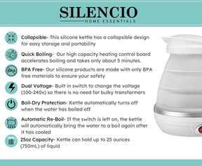 Foldable And Portable Teapot Water Heater Electric Kettle For Travel And Home