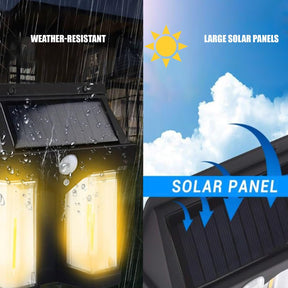 New Solar Sensor Light, , Wireless Dusk to Dawn Porch Lights Fixture, Waterproof Exterior Lighting