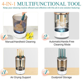 Makeup Brush Cleaner Automatic Spinning for All Size Beauty Makeup Brush Set, Eyeshadow, Blush Brush