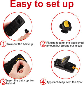 Trap, Mice Traps Indoor and Outdoor, Humane Small Mouse Snap Trap, Reusable Mouse Catcher