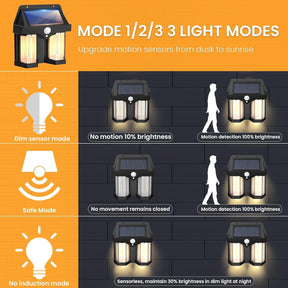 New Solar Sensor Light, , Wireless Dusk to Dawn Porch Lights Fixture, Waterproof Exterior Lighting