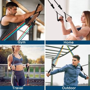 Power Resistance Bands for Workout for Women & Men (11pcs), Exercise Bands for Home and Gym Workouts.
