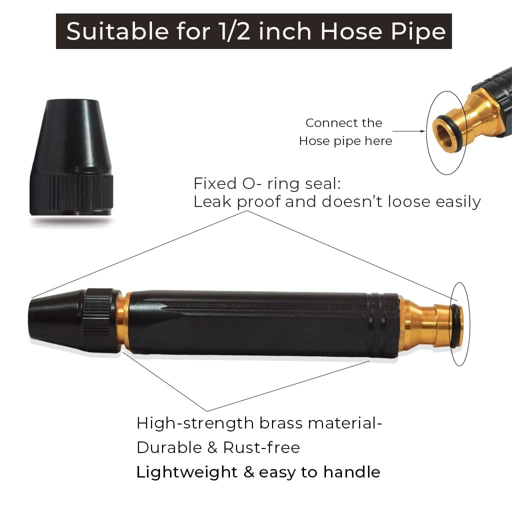 High Pressure Water Nozzle with 3 Attachment