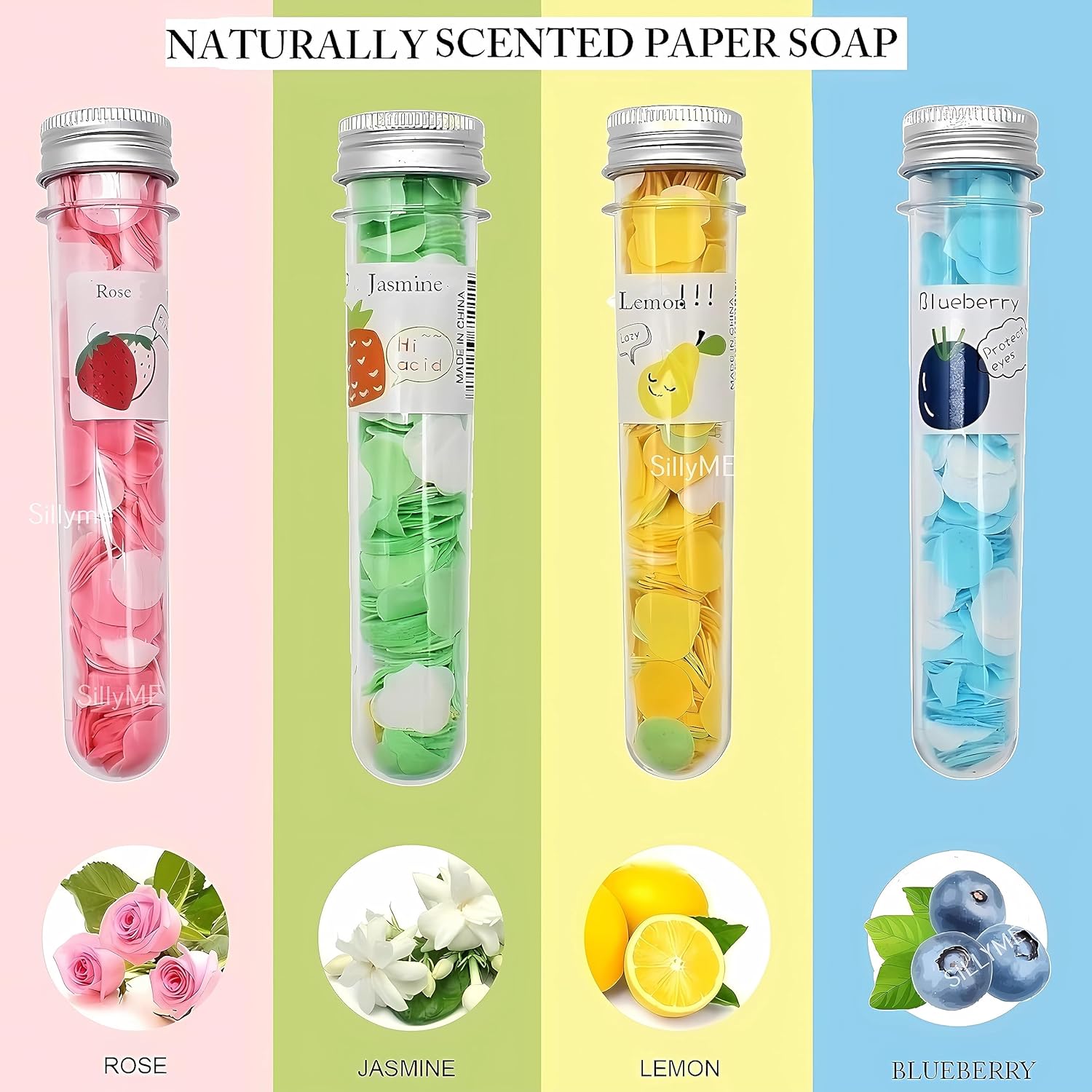 Portable Travel Soap Paper Sheets Disposable Hand Washing Bath Scented Paper Soap (Pack of 2)