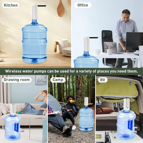 5 Gallon Foldable Water Dispenser, USB Charging Portable Electric Water Bottle Pump with Switch Universal