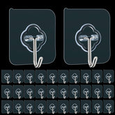 Hook for Hanging Strong, Hooks for Wall Without Drilling, Hooks for Wall Seamless Design (Pack of 10)