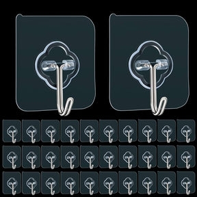 Hook for Hanging Strong, Hooks for Wall Without Drilling, Hooks for Wall Seamless Design (Pack of 10)