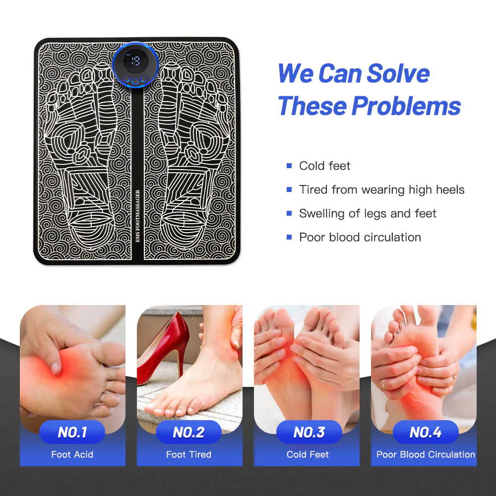 EMS Foot Massager Relax Stiffness Muscles Foot Pain Relief