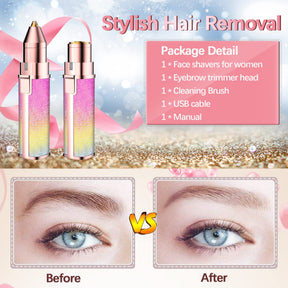 A Portable 2 In 1 Flawless Eyebrow Remover Pain less Hair Remover epilator for women Face, Lips, Nose Hair Trimmer for Men & Women