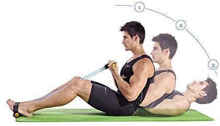 Tummy Trimmer- Foot Pedal Resistance Band Elastic Sit-up Pull Rope Yoga Fitness Gym – Elastic Pull Ropes Tummy Trimmer (random Colors)