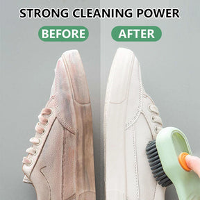 Soap Dispensing Cleaning Brush with Handle Scrubbing Reusable Washing Shoe Brush for Shoes Clothes Cleaning (Standard, shoe cleaning brush)