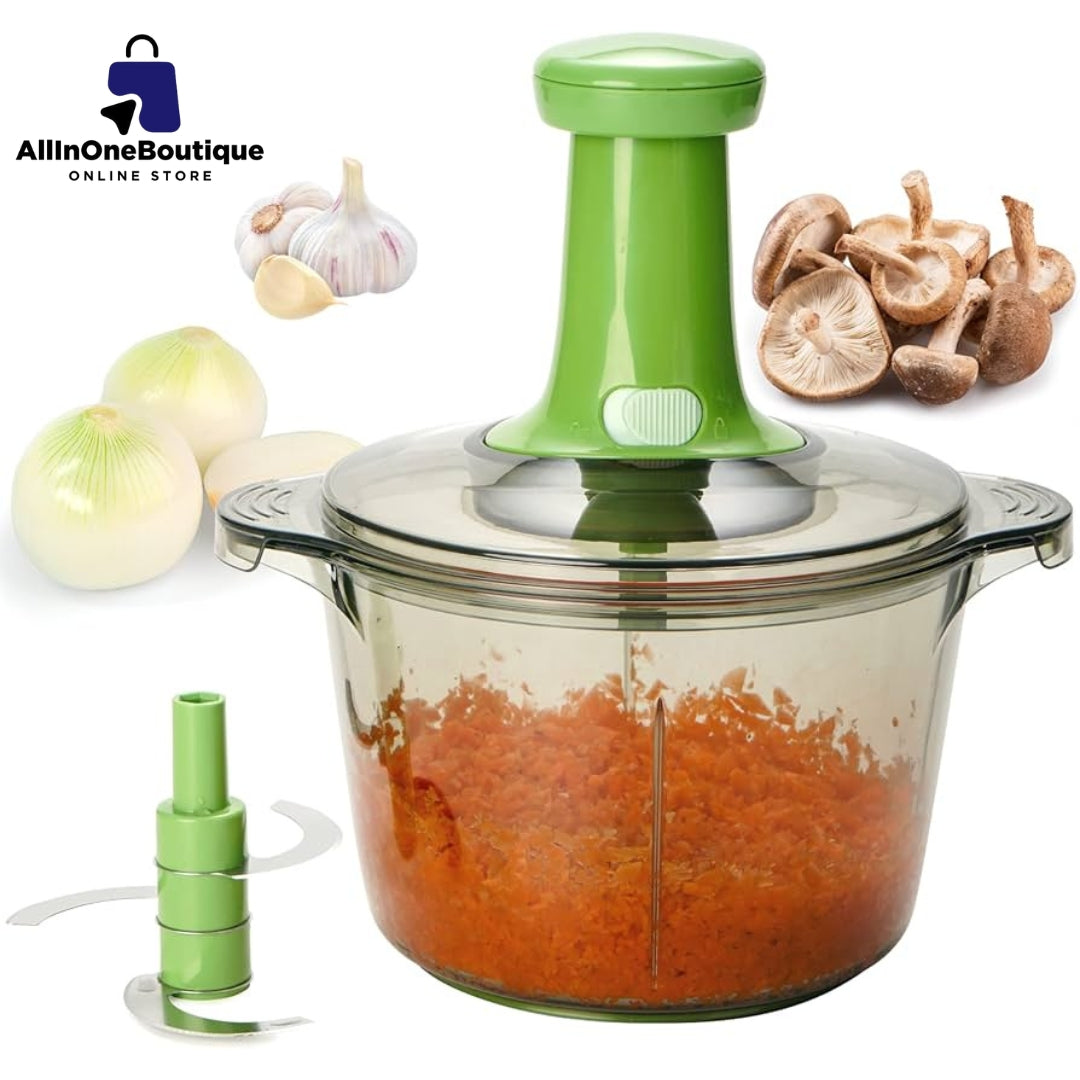 Food Chopper, 1.5l Multi-function Manual Vegetable Grinder Press (random Color)