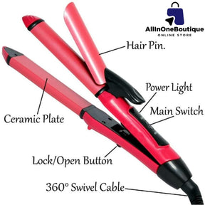 2 in 1 Straightener Curler, Hair Styling Tools Hair Curler and Straightener