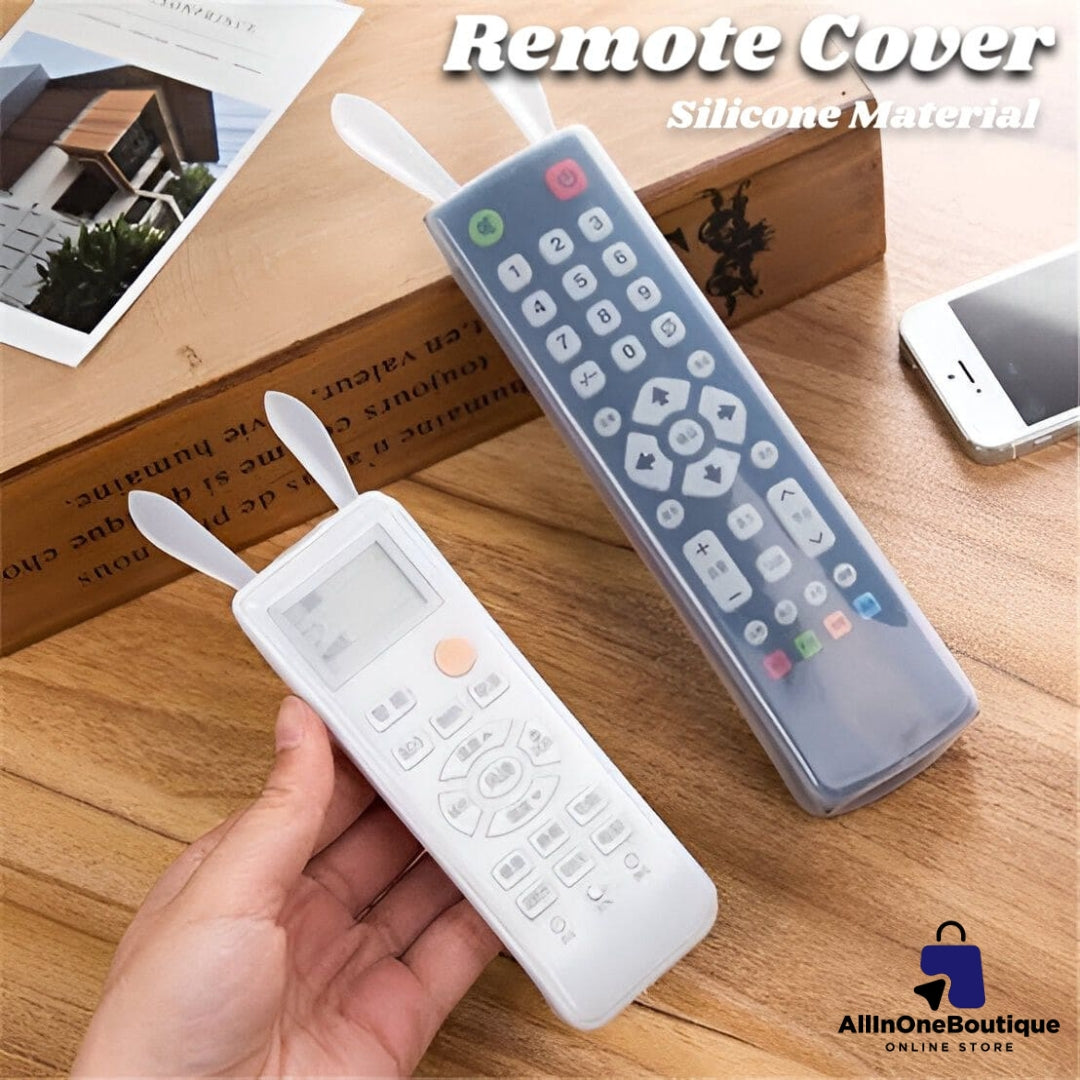 Silicone TV Remote Control Cover Rabbit Air Condition Control Protection Pouch Waterproof Fluorescence Dust Remote Control Cover(S,L)