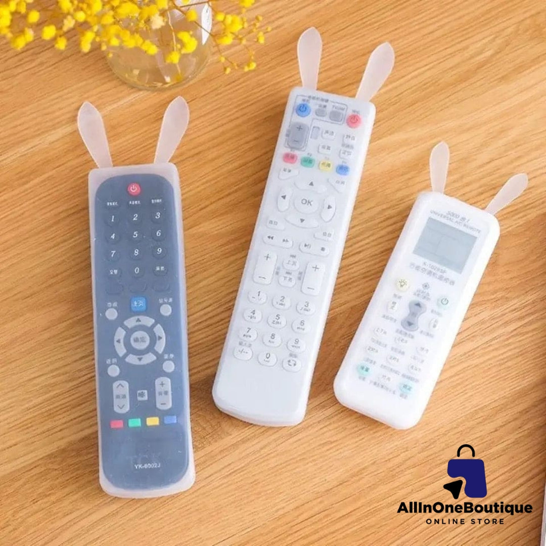 Silicone TV Remote Control Cover Rabbit Air Condition Control Protection Pouch Waterproof Fluorescence Dust Remote Control Cover(S,L)