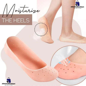 Anti Crack Full Length Silicone Foot Protector Moisturizing Socks for Foot-Care and Heel Cracks, heel pain.