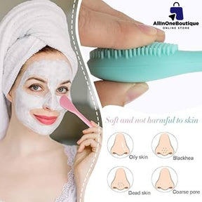 Silicone Face Mask Applicator, 2 in 1 Double-Sided Facial Scrubber Brush Tool