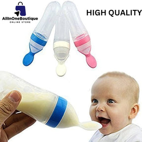 2 in 1 Pacifier and Spoon Feeder Silicone Baby Feeding Spoon Food Dispensing Weaning Feeder - Color May Vary