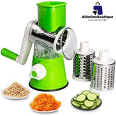3 in 1 Shredder Slicer Grinder for Cucumber Nut Potato Carrot Cheese, Vegetable Salad Shooter Green