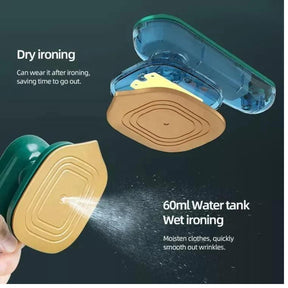 Mini Steam Iron Dry & Wet Ironing Portable Mini Steam Iron for Clothes Fast Heat Lightweight Titanium Plate Good for Home and Travel (Green)